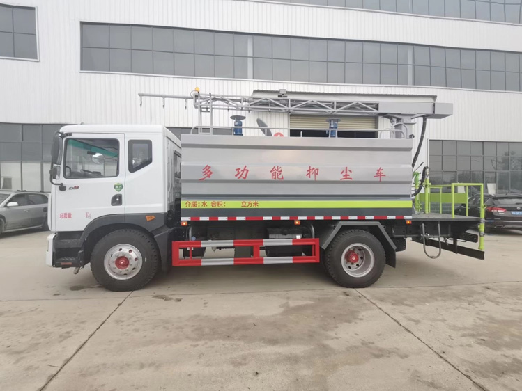 東風D9旋轉伸縮臂鐵路抑塵車-程力12方煤炭運輸降塵_榆林12方抑塵灑水車_霧化感應噴淋車_煤炭降塵車